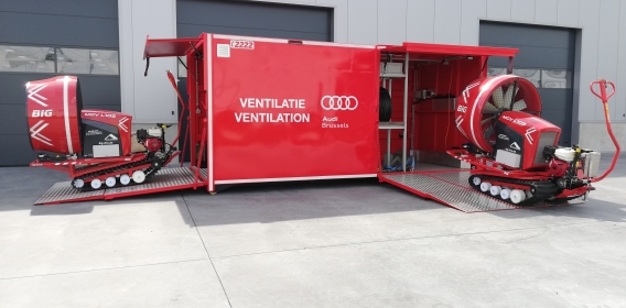 Conteneur pour ventilation