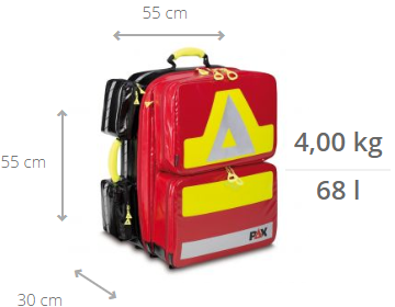RUGZAK WASSERKUPPE L-ST-FT2-PAX PLAN GEEL (LEEG)