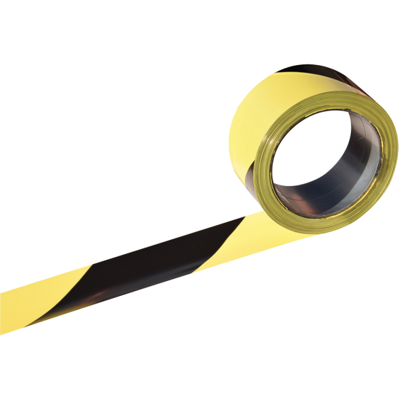 RUBAN DE DÉLIMITATION JAUNE/NOIR 100M X 50MM