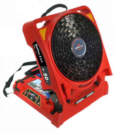 DRAAGBARE VENTILATOR OP BATTERIJ BATFAN 3 LI+ GEN2 220V IP66