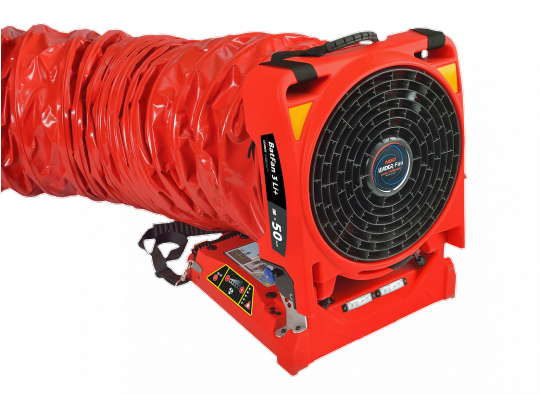 DRAAGBARE VENTILATOR OP BATTERIJ BATFAN 3 LI+ GEN2 220V IP66