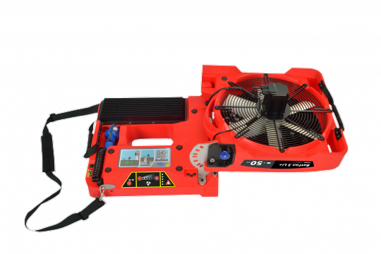 DRAAGBARE VENTILATOR OP BATTERIJ BATFAN 3 LI+ GEN2 220V IP66